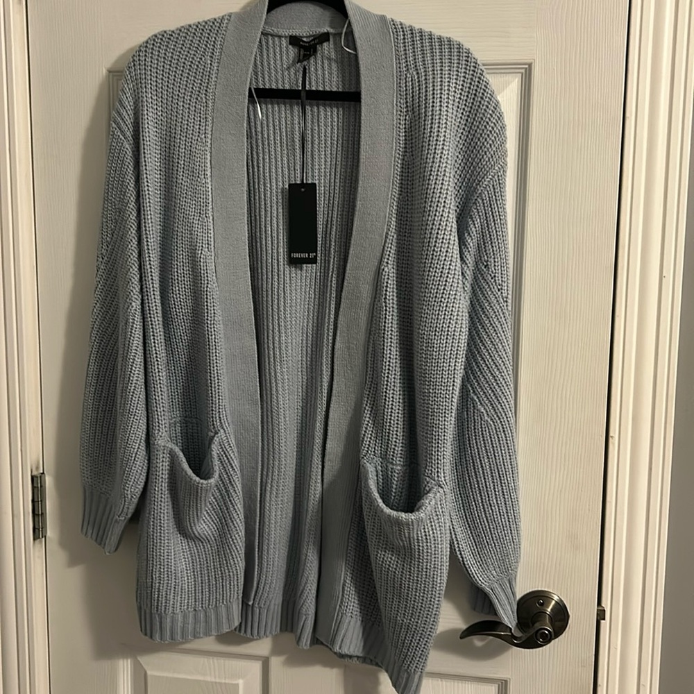 Forever 21 Blue Cardigan